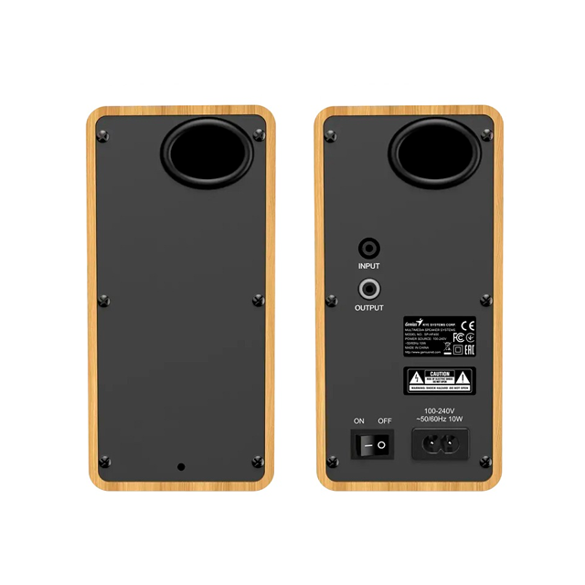 Parlantes Genius SP-HF400 Pine Wood 3.5mm 10 Watts