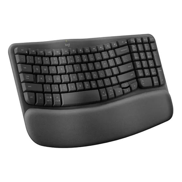 Teclado Logitech Wave Keys Ergo Inalámbrico Black Español