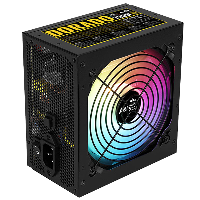 Fuente Aerocool Dorado 750W RGB 80 Plus Gold