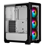 GABINETE CORSAIR 220T WHITE RGB TEMPLADO SMART ICUE 3X12CM