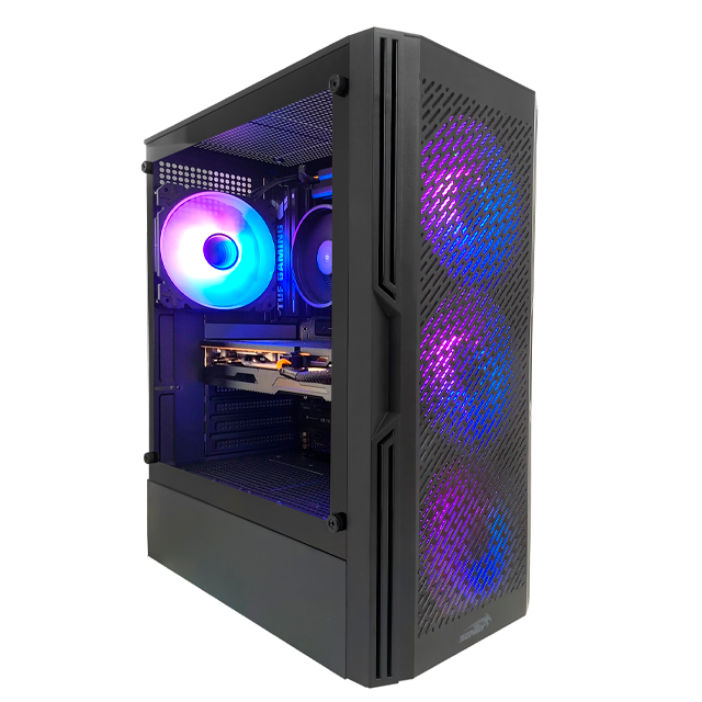 Gabinete Sentey Hunter Black Templado 4x12cm ARGB