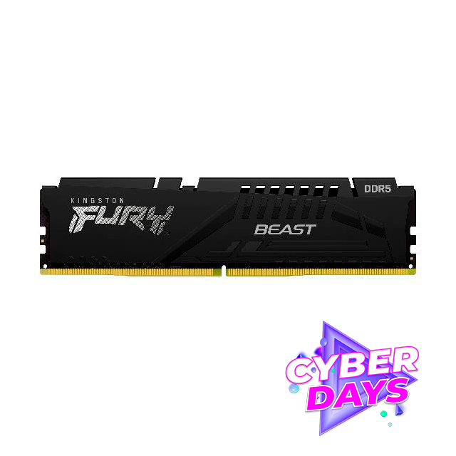 CYBER DAYS Memoria RAM Kingston 16Gb DDR5 5600Mhz Fury Beast