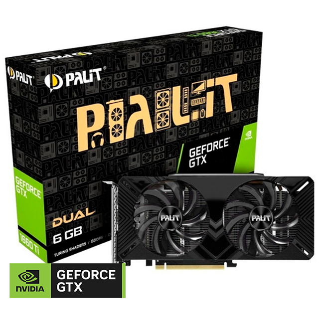 Placa de Video Palit NVIDIA GeForce GTX 1660 TI DUAL 6GB GDDR6 (Simil 1660 Super)