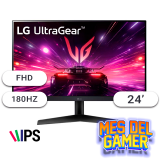MES GAMER Monitor LG Gamer 24GS60F 24 180Hz 1Ms IPS Borderless HDMI/DP