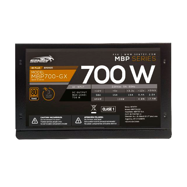 Fuente Sentey MBP700-GX 700W 80 Pluz Bronze ATX 3.1