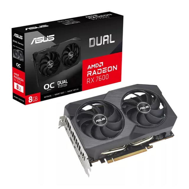 Placa de Video ASUS Radeon RX 7600 DUAL 8Gb GDDR6