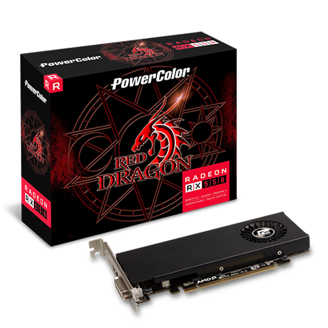 Placa de Video Powercolor Radeon RX 550 Red Dragon 4GB GDDR5 (Lexa Edition)