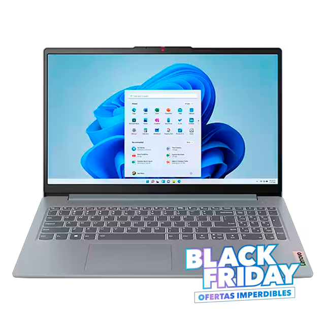 BLACK FRIDAY Notebook Lenovo IdeaPad Slim 3 AMD Ryzen 5 7520U | 8GB DDR5 | 512GB NVME | Win11 | 15.6 FHD | 82XQ00LVAR