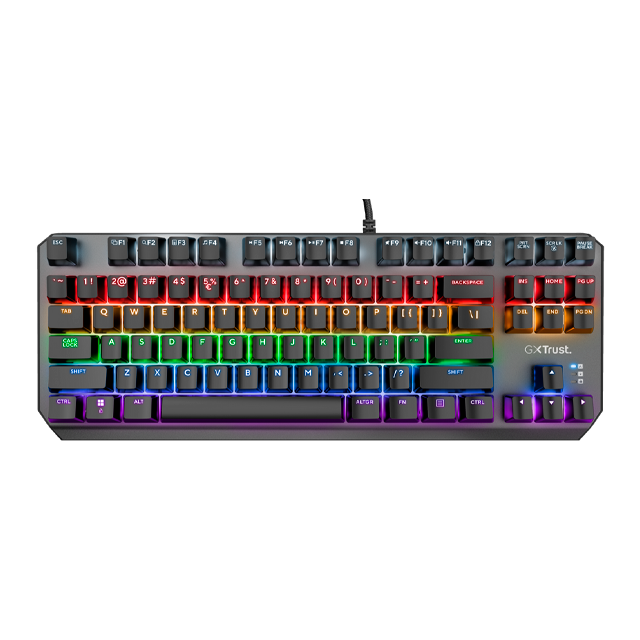 Teclado Mecánico Trust GXT 834 Callaz TKL Retroiluminado Español
