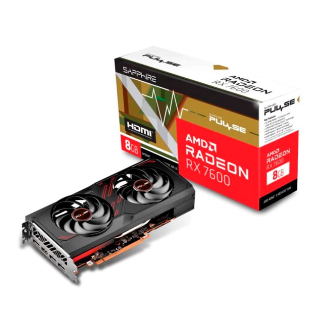 Placa de Video Sapphire Radeon RX 7600 Pulse 8GB OC GDDR6