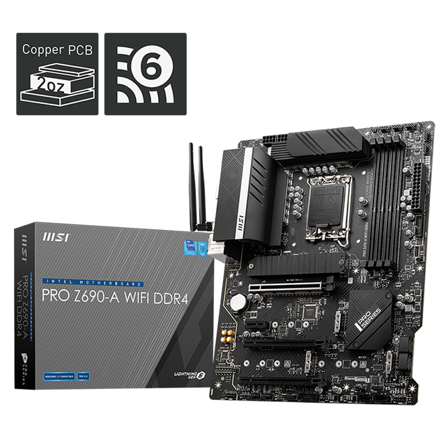 Mother MSI PRO Z690-A WI-FI DDR4 (12va Gen) LGA1700