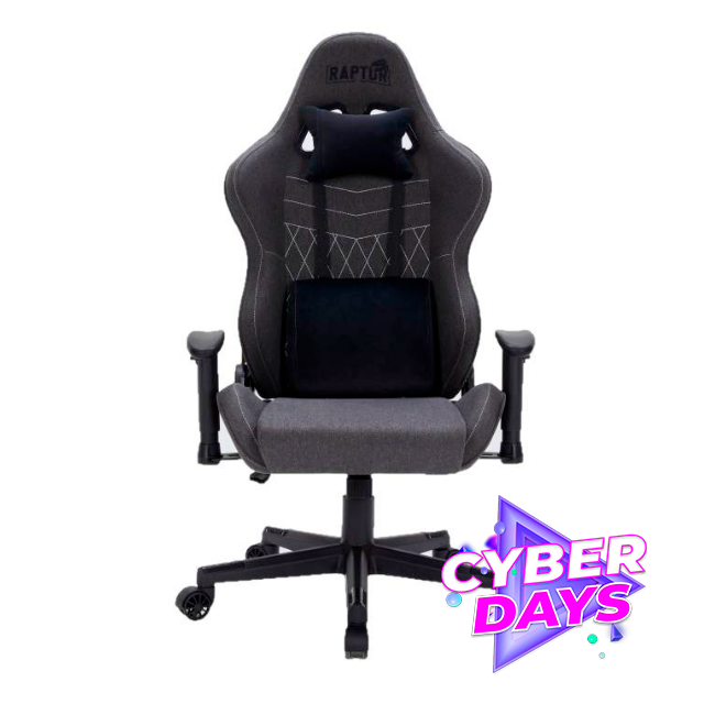 CYBER DAYS Silla Gamer Raptor Throne R1 Tela Negra