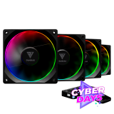 CYBER DAYS Cooler Fan KIT Gamdias Aeolus M3-1203R ARGB (3x120mm + Controladora + Control Remoto)
