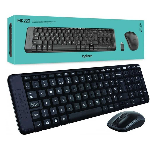 COMBO INALAMBRICO TECLADO EN ESPAÑOL Y MOUSE LOGITECH MK235 PC Y NOTEBOOKS  Combo Teclado y Mouse