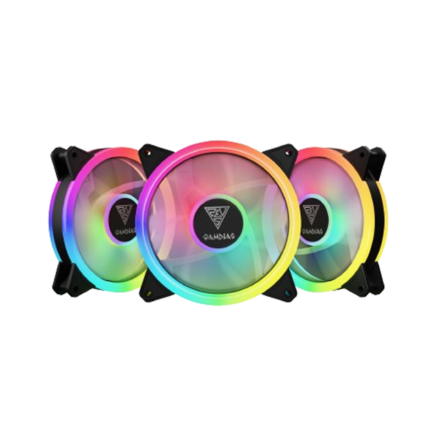 Cooler Fan KIT Gamdias Aeolus M2-1203 Lite ARGB (3x120mm + Controladora)