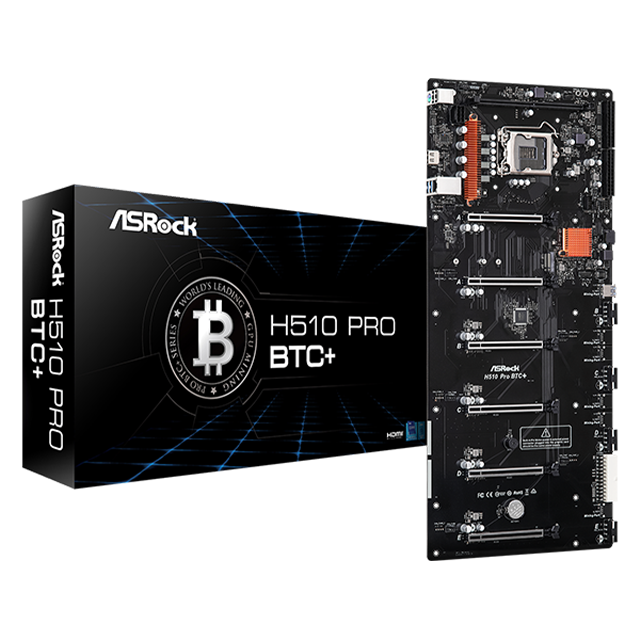 Mother Minería AsRock H510 Pro BTC+ 6x PCI-E (10ma/11va Gen) LGA1200