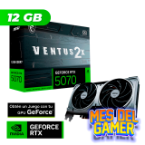 MES GAMER Placa de Video MSI NVIDIA GeForce RTX 5070 VENTUS 2X OC 12Gb GDDR7 + BORDERLANDS 4