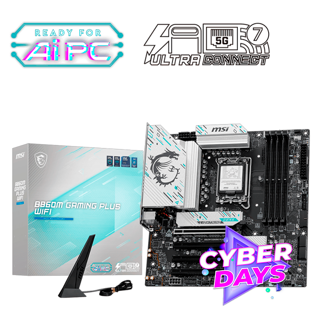 CYBER DAYS Mother MSI B860M GAMING PLUS WIFI DDR5 LGA1851