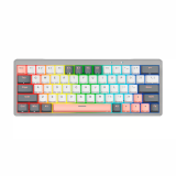 TECLADO FANTECH ATOM PRO63 MK912 RGB MERCURY GREY WIRELESS MECÁNICO MINI 60% SWTICH BLUE