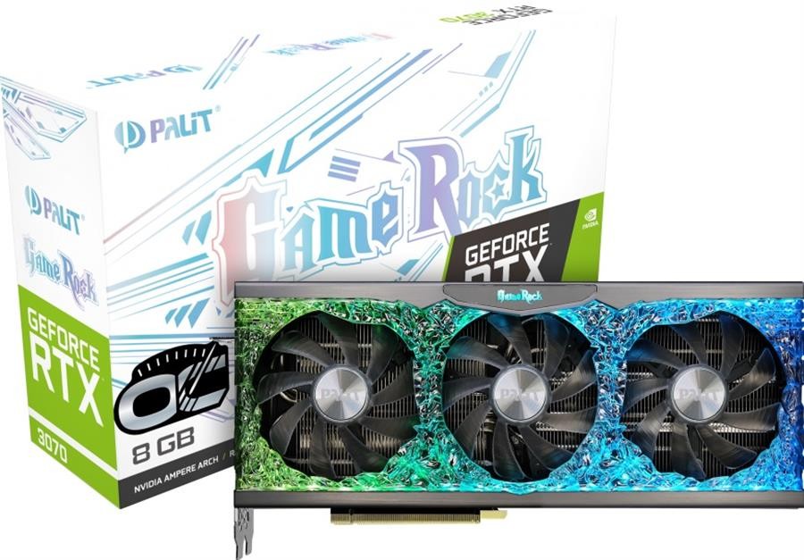 OUTLET Placa de Video Palit NVIDIA GeForce RTX 3070 TI Gamerock 8GB GDDR6