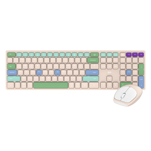 Kit Teclado y Mouse Fantech GO POP WK895 Beige Wireless Bluetooth
