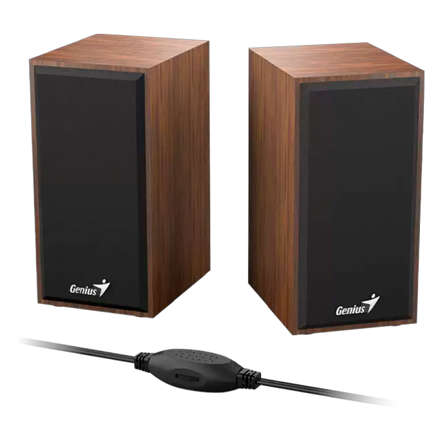 Parlantes Genius SP-HF180 Dark Coffee USB 6 Watt