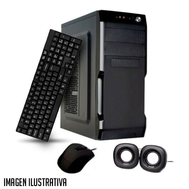 Gabinete KIT ATX C/Fuente 500W (Teclado. Mouse y Parlantes)