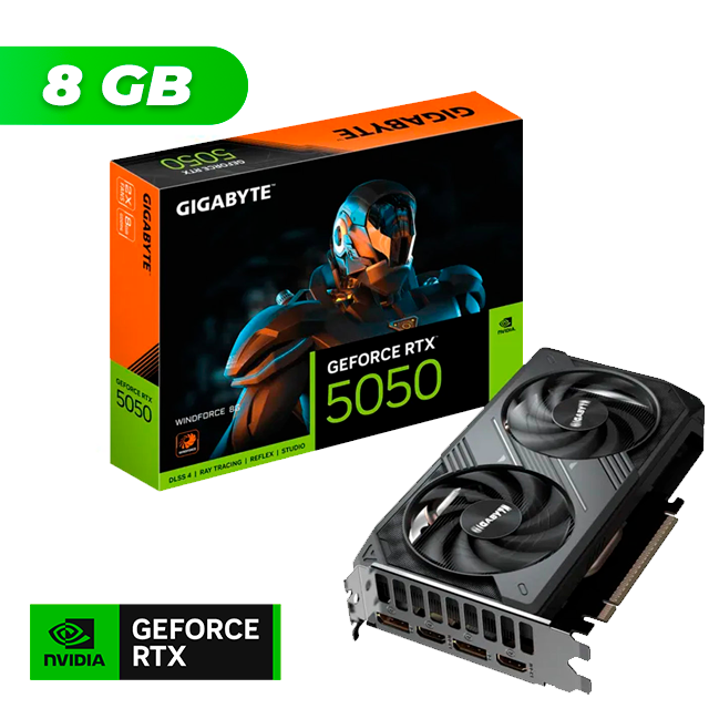PLACA DE VIDEO GIGABYTE NVIDIA GEFORCE RTX 5050 WINDFORCE OC 8GB GDDR6