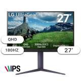 Monitor LG Gamer UltraGear 27GS85Q-B 27 QHD 180Hz 1Ms IPS HDMI/DP