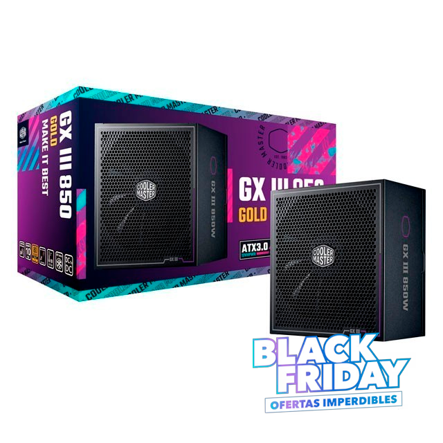 BLACK FRIDAY Fuente Cooler Master GX3 850W 80 Plus Gold ATX 3.0 PCIe 5.0 Full Modular