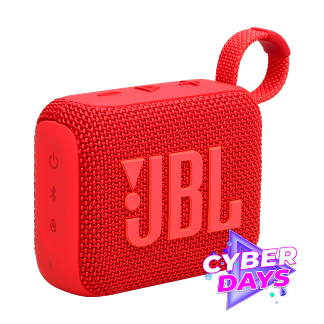 CYBER DAYS Parlante Portátil JBL Go 4 Bluetooth Rojo Inalámbrico Waterproof