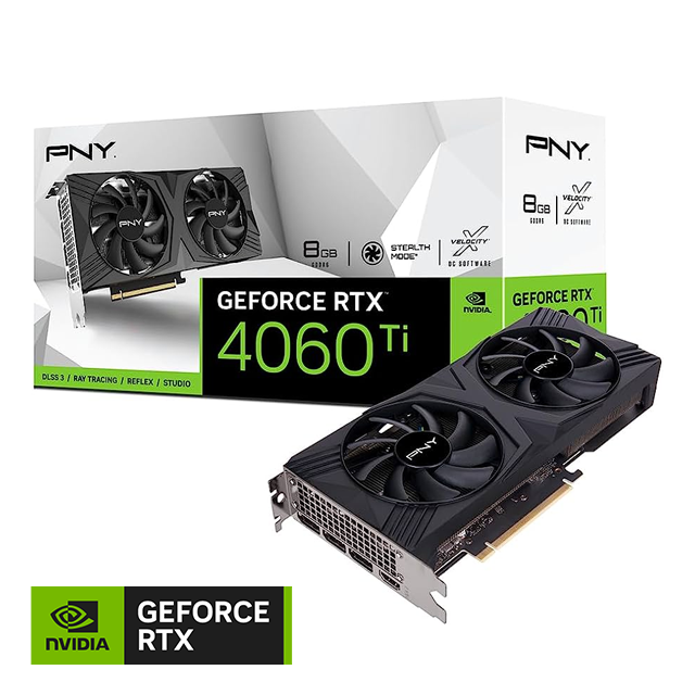 Placa de Video PNY NVIDIA GeForce RTX 4060 TI Verto Dual Fan 8Gb GDDR6