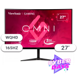CYBER DAYS Monitor Gamer ViewSonic VX2718-2KPC-MHD 27 WQHD 165Hz Curvo 1Ms HDMI/DP