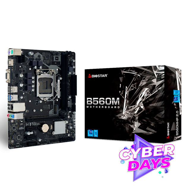 CYBER DAYS Mother Biostar B560M HP 2.0 (10ma/11va Gen) LGA1200 (Mejor que H510M)