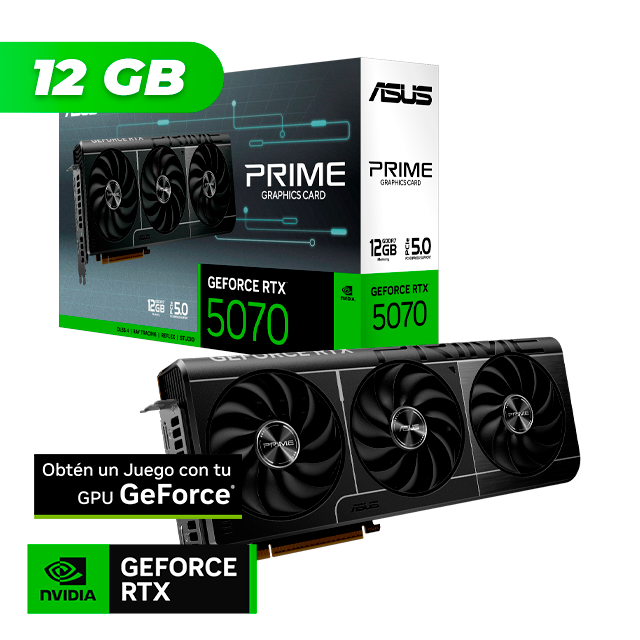 Placa de Video ASUS NVIDIA GeForce RTX 5070 PRIME OC 12GB GDDR7