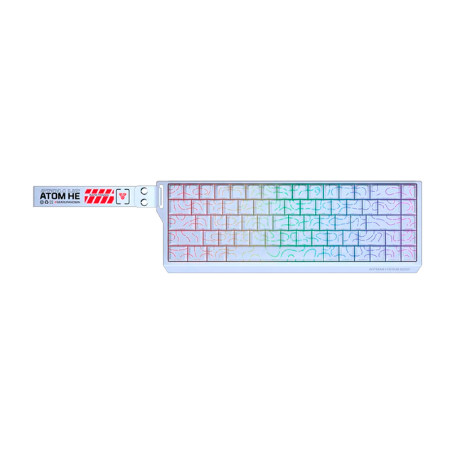 TECLADO FANTECH ATOM HE68 PRO MK922 TOPO WHITE RGB WIRELESS MAGNÉTICO 65% SWITCH EMERALD INGLÉS