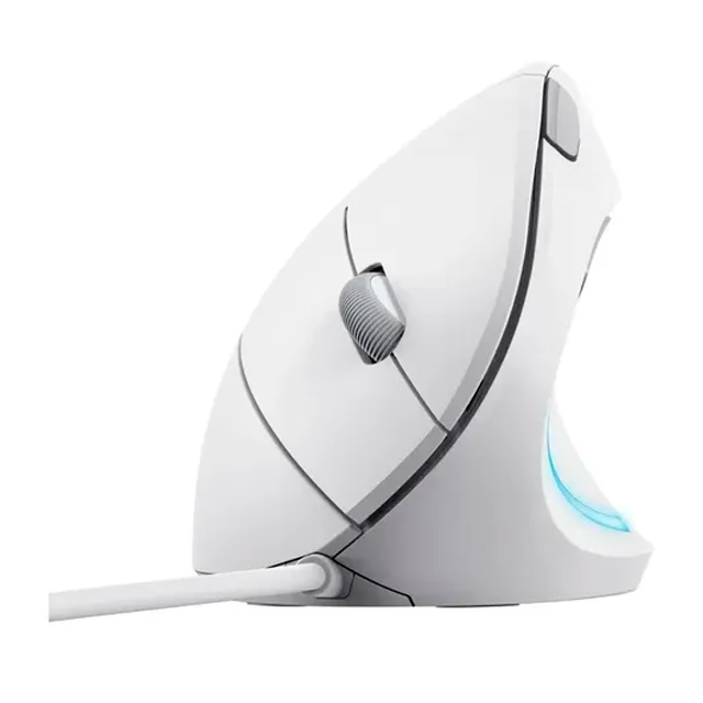 Mouse Trust Verto Ergo Vertical White USB Ergonómico 1600 DPI