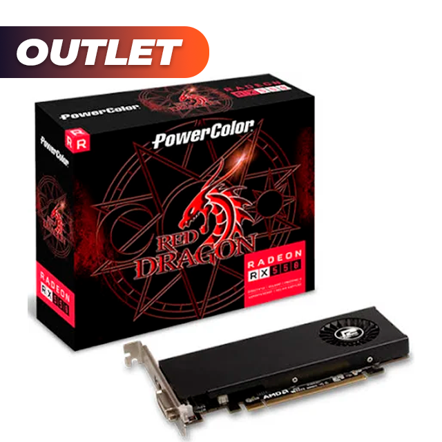 OUTLET Placa de Video Powercolor Radeon RX 550 4GB GDDR5 (Lexa Edition)