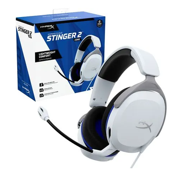 Auriculares HyperX Cloud Stinger Core 2 PS5 White Gaming Headset 3.5mm PS5/PS4/XBOX/Switch