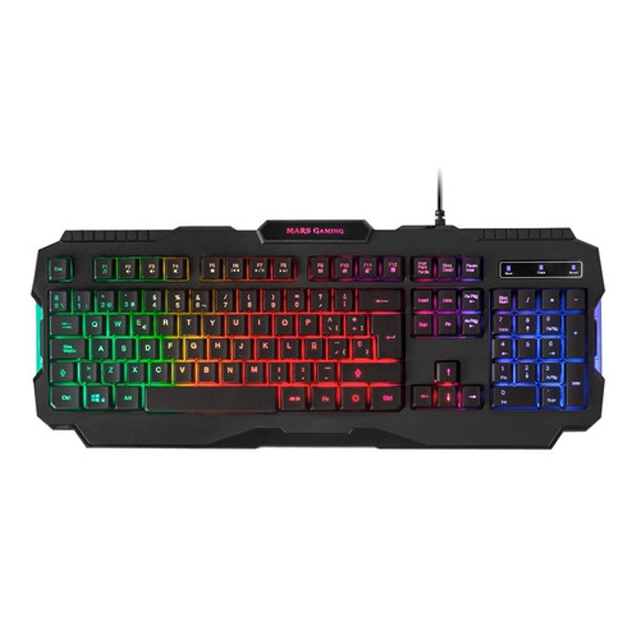 Teclado Gamer Mars Gaming MRK0 RGB Rainbow