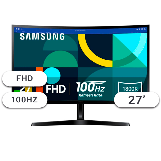 Monitor Samsung LED 27 Curvo LS27D366 100Hz