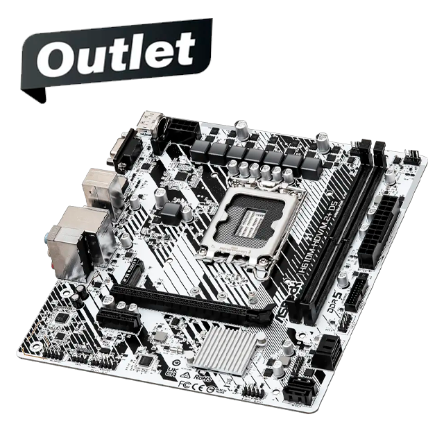 OUTLET Mother AsRock H610M-HDV/M2+ D5 DDR5 (12/13/14va Gen) LGA1700