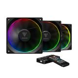 Cooler Fan KIT Gamdias Aeolus M3-1203R ARGB (3x120mm + Controladora + Control Remoto)