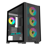 Gabinete Arkham Lotor Templado USB-C 6x120mm ARGB