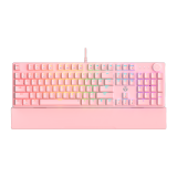 Teclado Fantech Maxpower II MK894 RGB Pink Knob Mecánico 100% Switch Lemon Zest Inglés