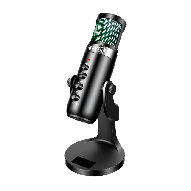 Micrófono Raptor Vox PRO RGB USB p/Streaming