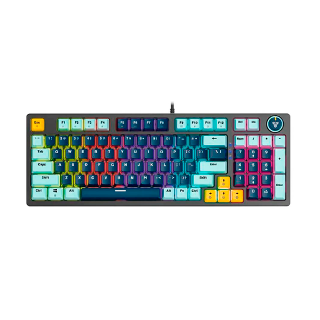 TECLADO FANTECH ATOM96 MK890V2 RGB MIZU NAVY BLUE MECÁNICO 96% SWITCH TARO INGLÉS