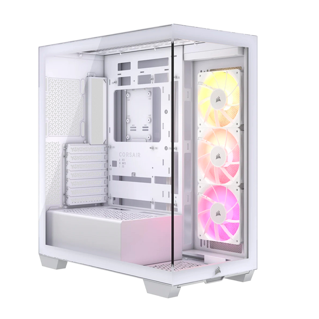 Gabinete Corsair 3500X Templado White ARGB 3x12cm