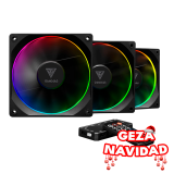 BLACK FRIDAY COOLER FAN KIT GAMDIAS AEOLUS M3-1203R ARGB (3X120MM + CONTROLADORA + CONTROL REMOTO)