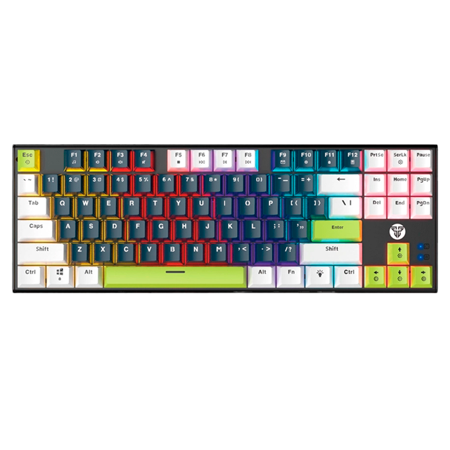 TECLADO FANTECH ATOM87S MK877S RGB MORI BLUE MECÁNICO TKL SWITCH ROSIE INGLÉS